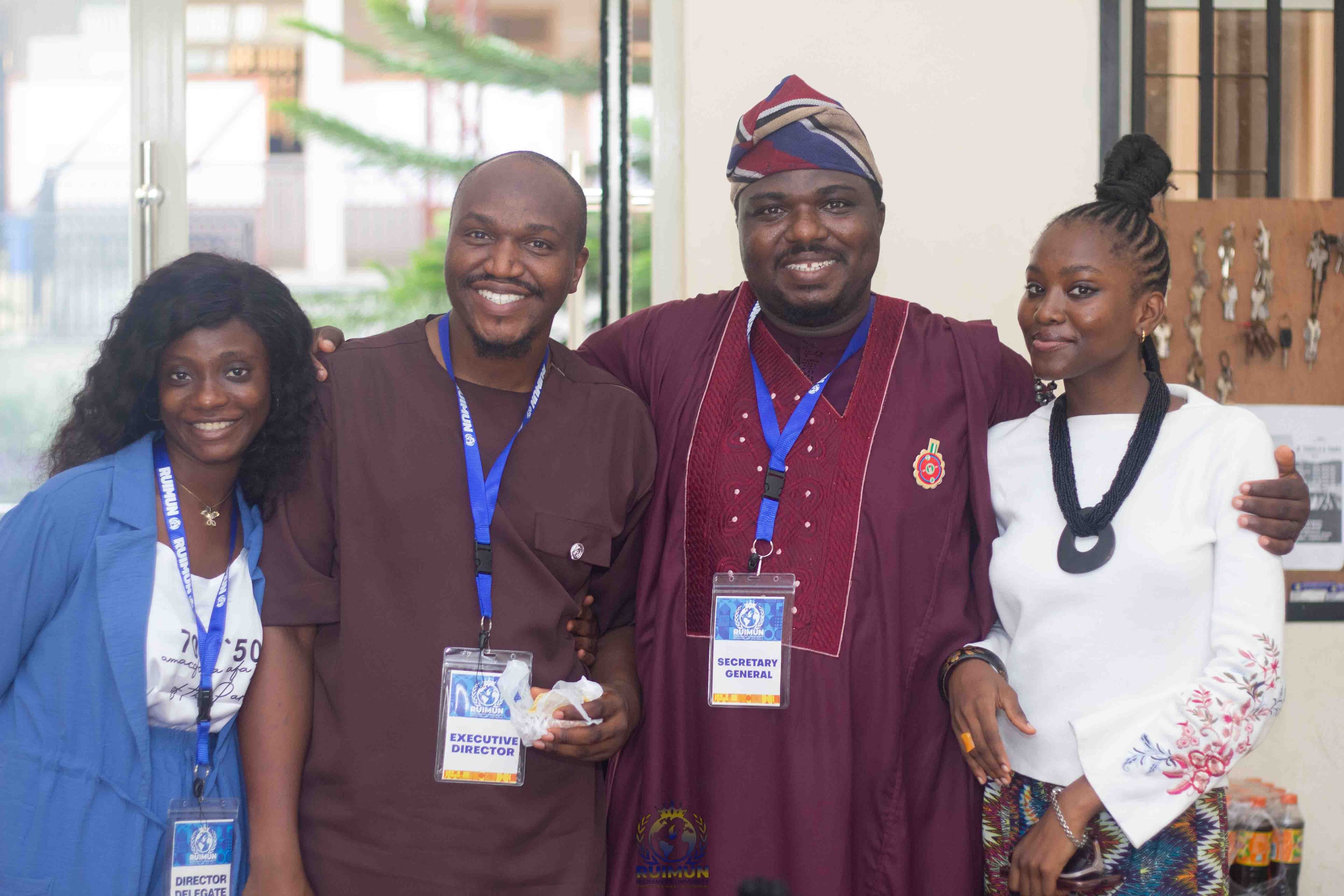 A group photo of conference staff.
